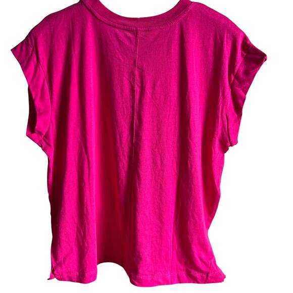 A New Day Women's Dark Pink Extended Shoulder T-Shirt - Size XXL - NWT - Picture 6 of 7